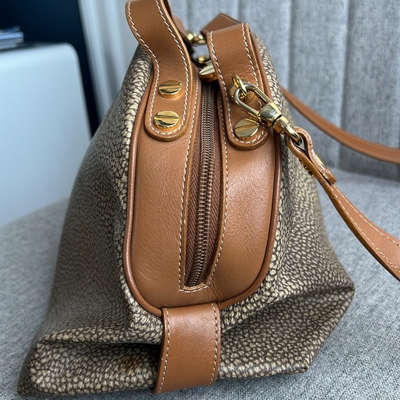 Vintage Borbonese Redwall handbag leather with dust bag - Picture 4 of 9